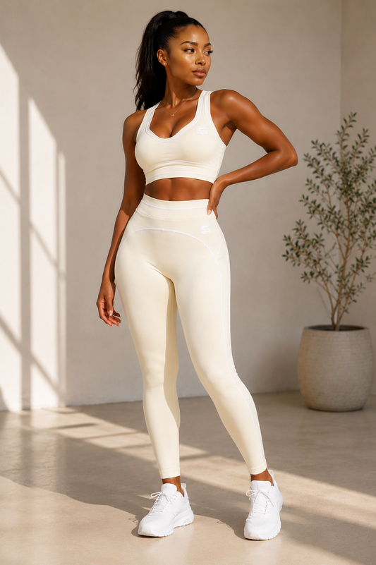 Beige Contour Activewear Set