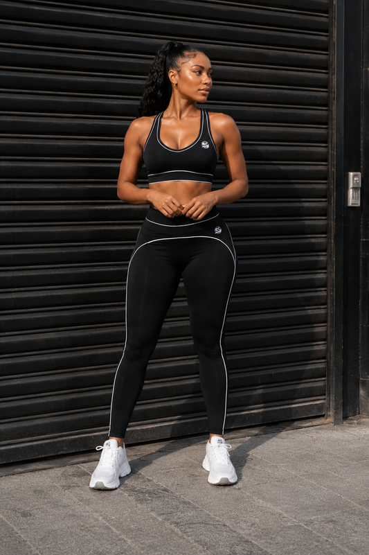 Black & White Contour Activewear Set