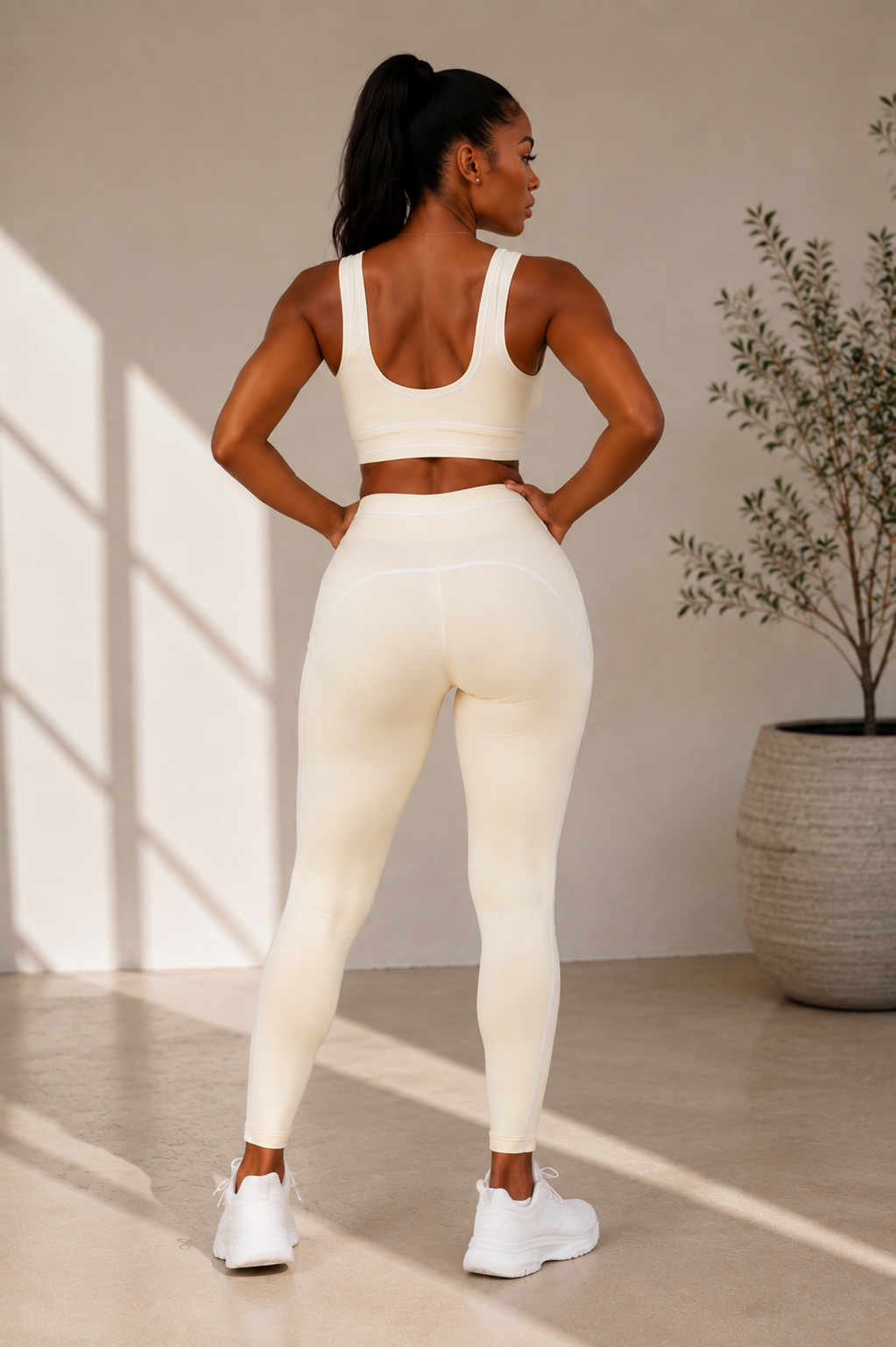 Beige Contour Activewear Set