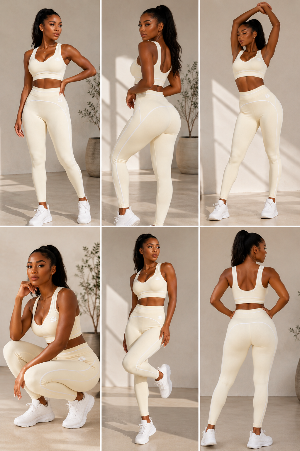 Beige Contour Activewear Set